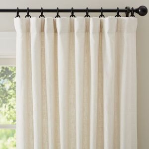 NWT Pottery Barn Emery Curtain in Ivory 50"x84"